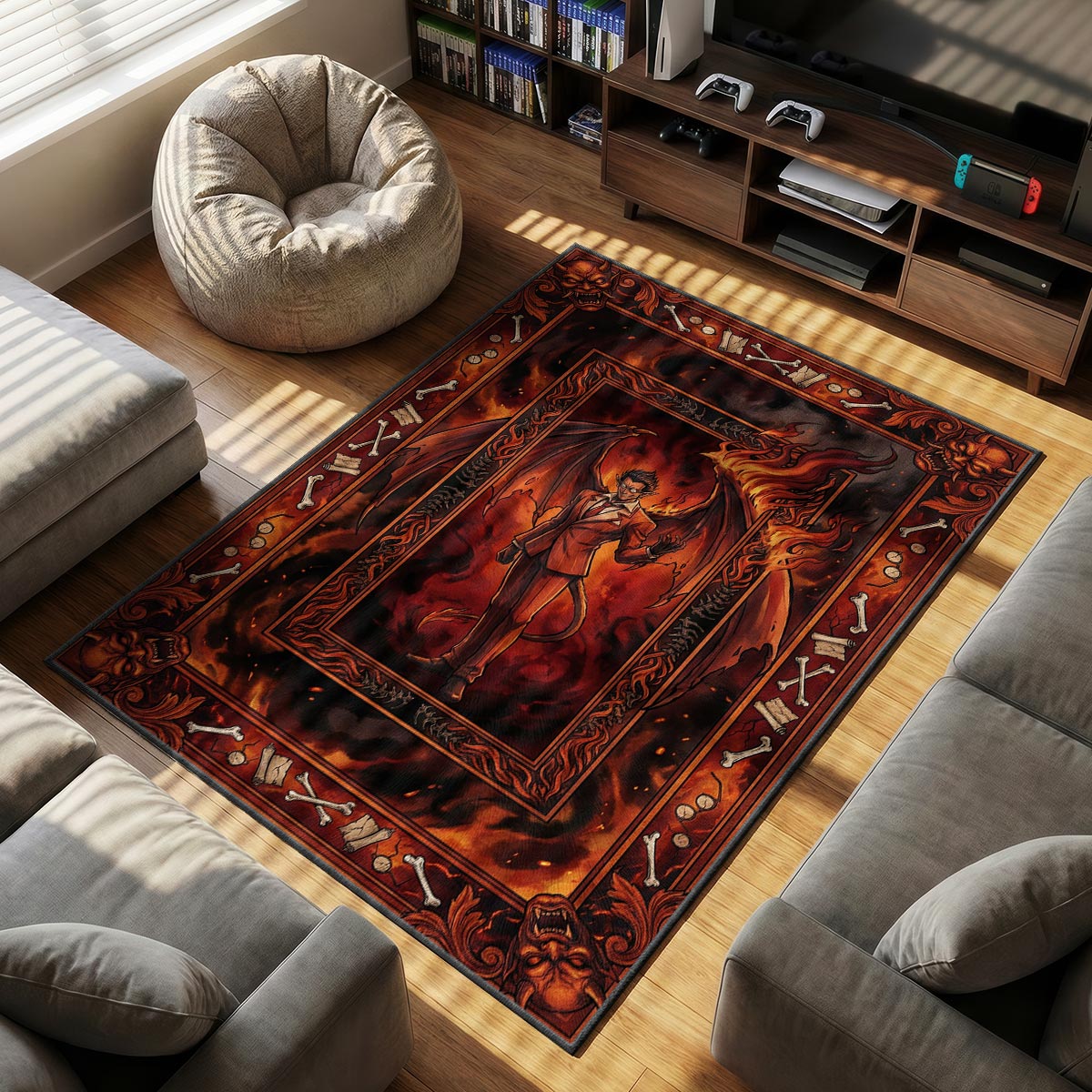 Demiurge Hellfire Demon Rug - Overlord Chair Mat