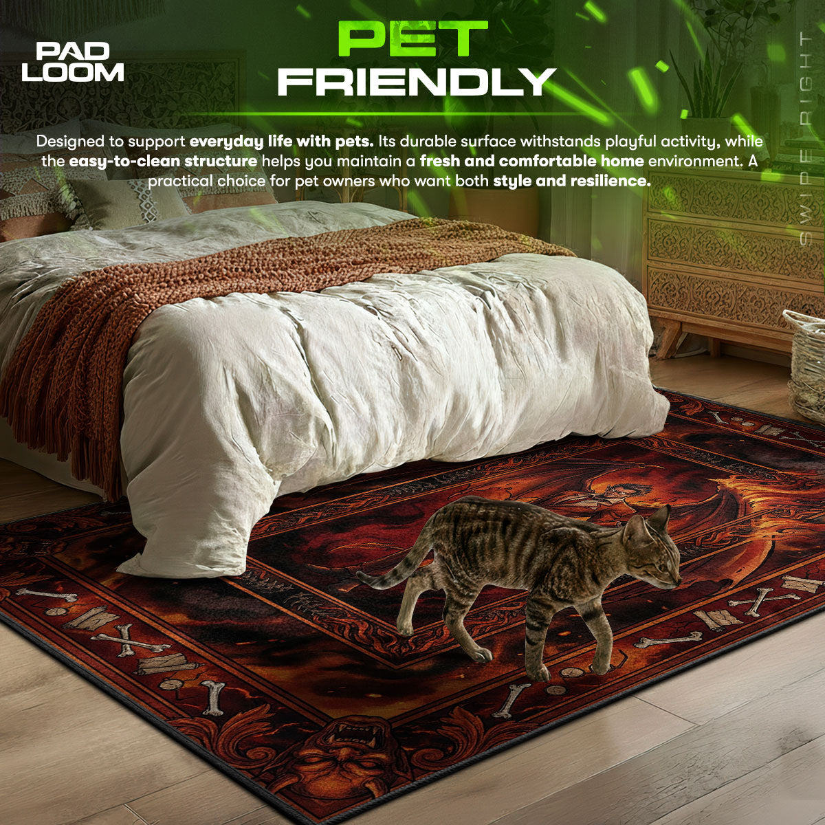 Demiurge Hellfire Demon Rug - Overlord Chair Mat