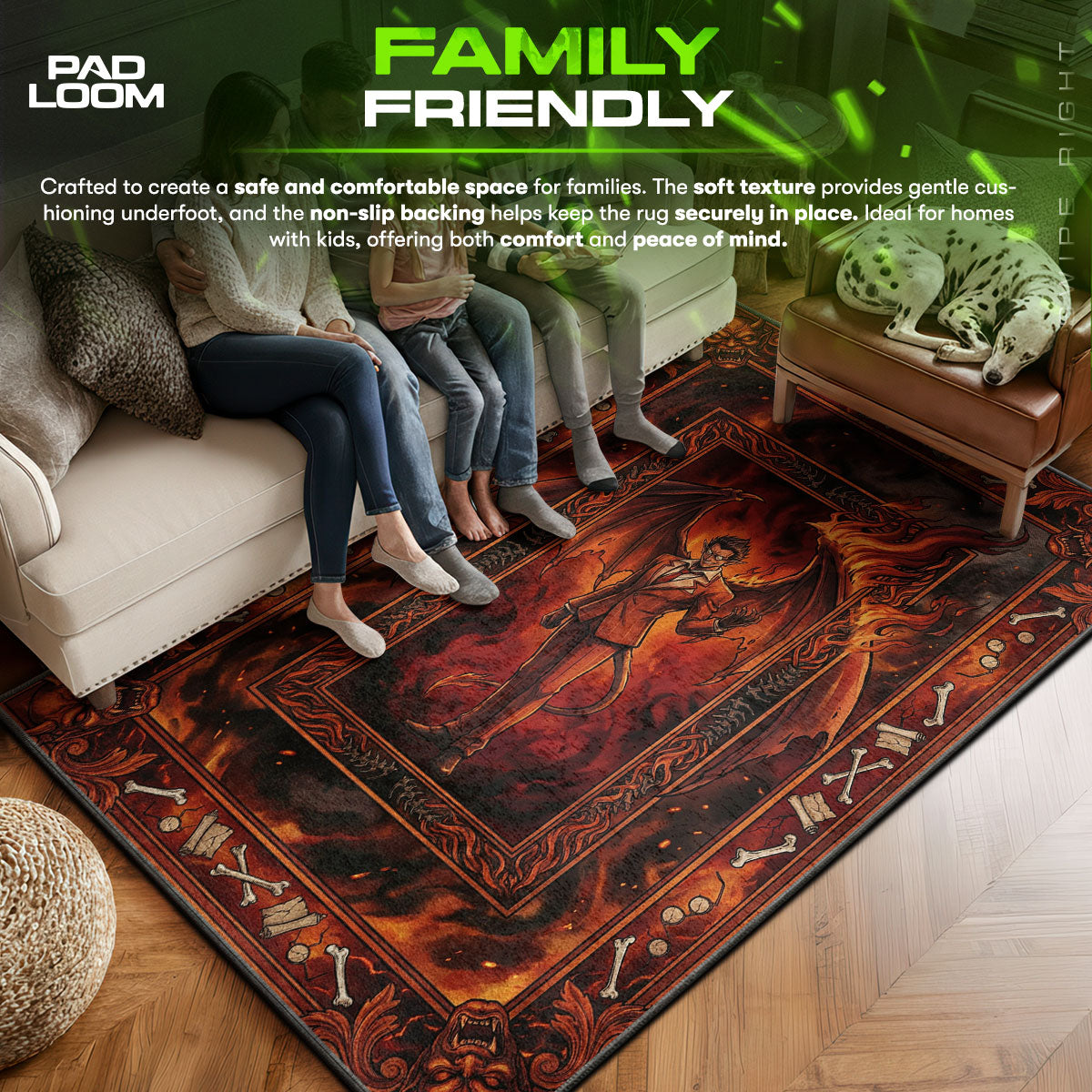 Demiurge Hellfire Demon Rug - Overlord Chair Mat