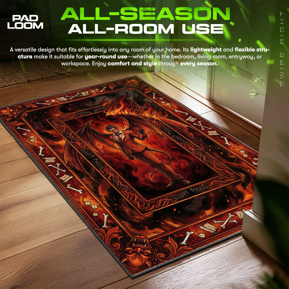 Demiurge Hellfire Demon Rug - Overlord Chair Mat