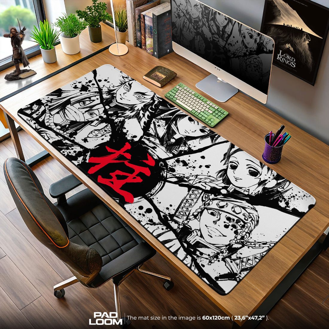 Shinobu Kocho Mouse Pad - Moonlight Grace Anime Desk Mat Padloom