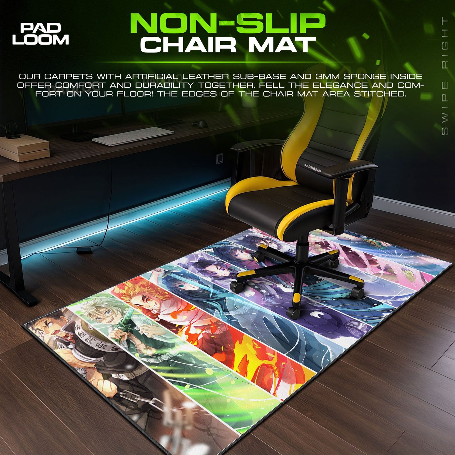 Demon Slayer Hashira Mouse Pad - Unity of Pillars Desk Mat Padloom