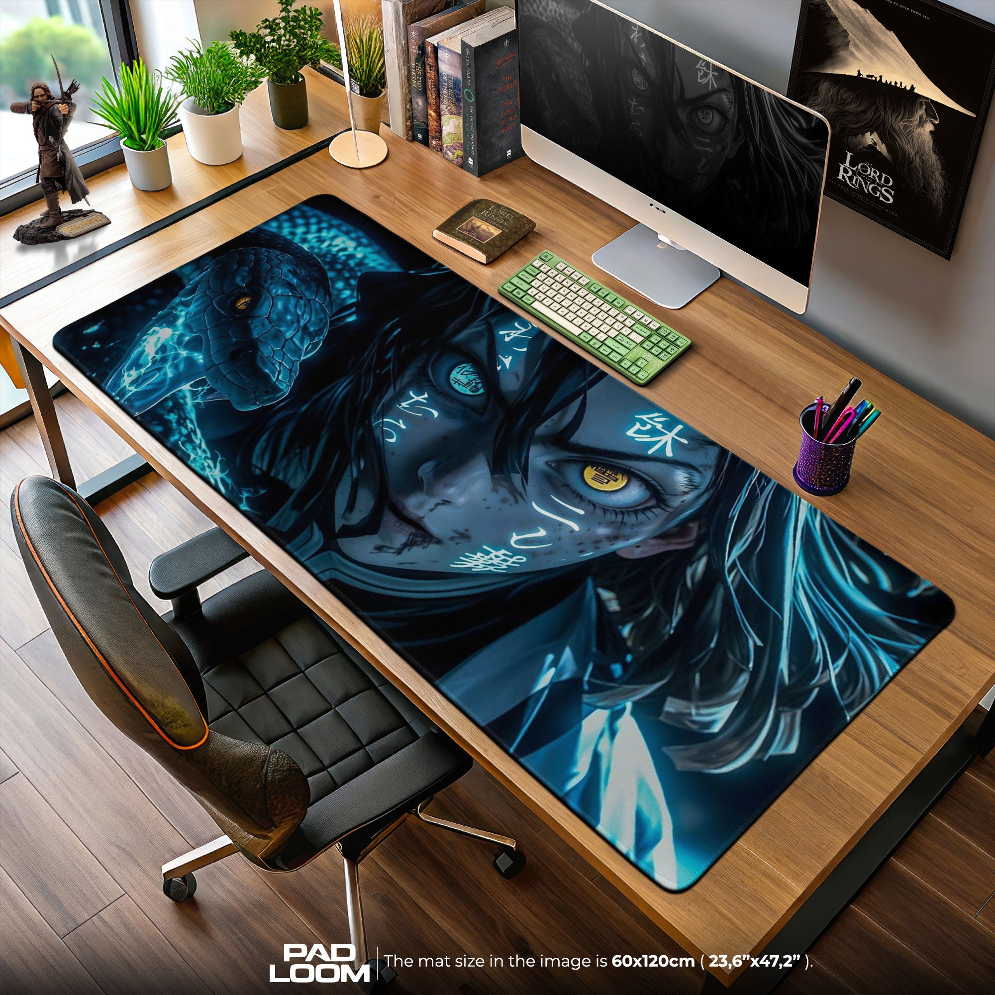 Demon Slayer Iguro Obanai Mouse Pad – Anime Gaming Desk Mat