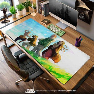 Demon Slayer Joyful Journey Mouse Pad, Anime Gaming Desk Mat