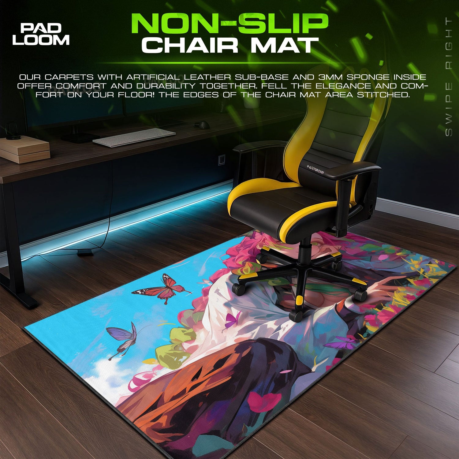 Demon Slayer Mitsuri Daydream Mouse Pad, Anime Desk Mat Padloom