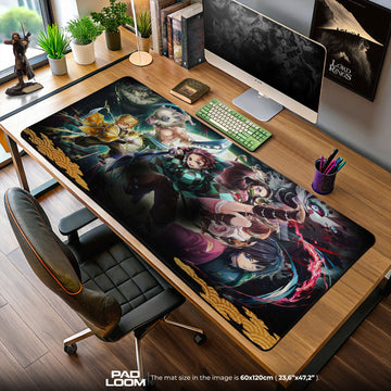 Demon Slayer Mouse Pad - Breath of Unity Anime Desk Mat Padloom