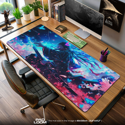 Demon Slayer Nezuko Moonlit Power Mouse Pad, Anime Desk Mat