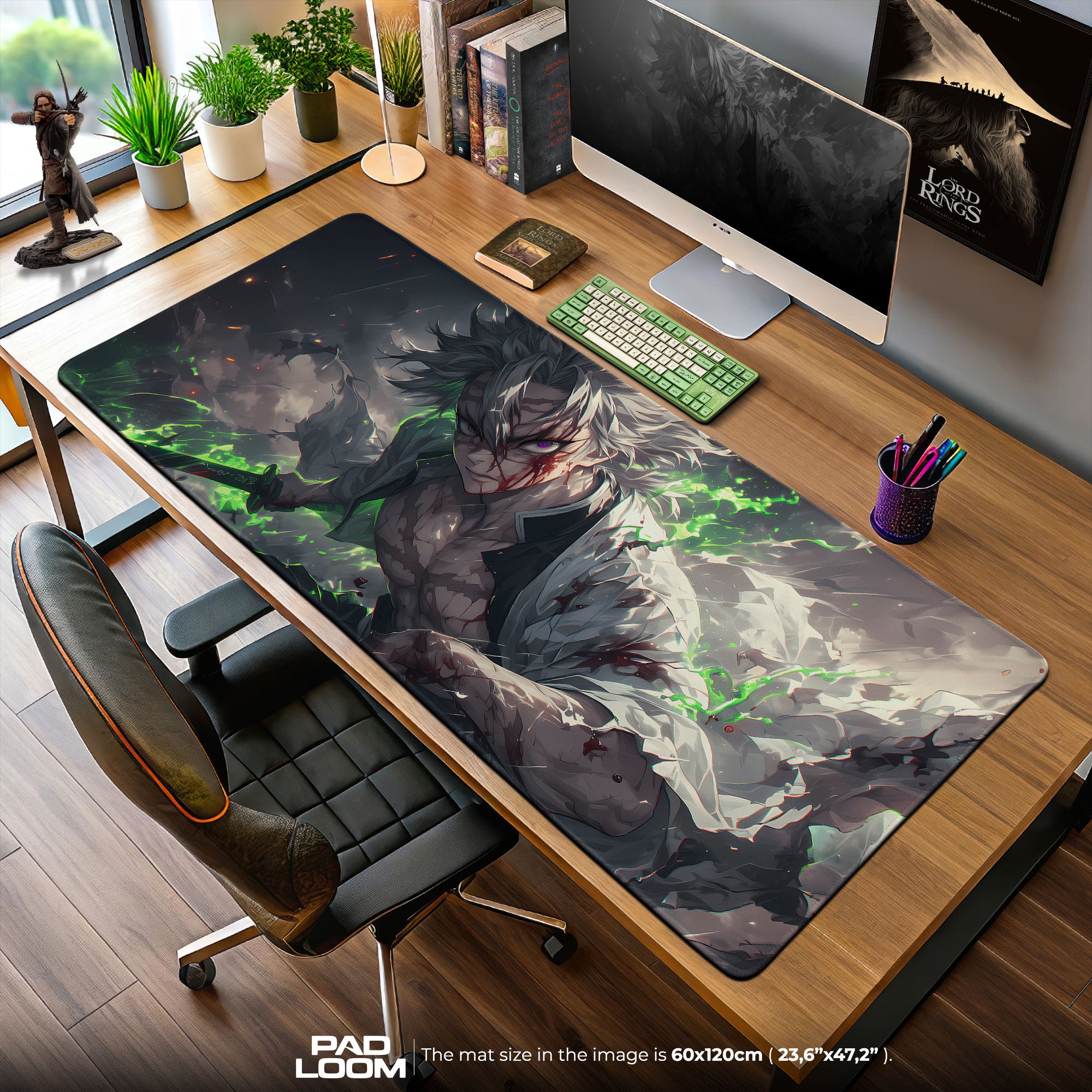 Demon Slayer Sanemi Wind Hashira Mouse Pad – Anime Gaming Desk Mat