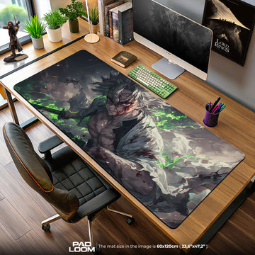 Demon Slayer Sanemi Wind Hashira Mouse Pad – Anime Gaming Desk Mat