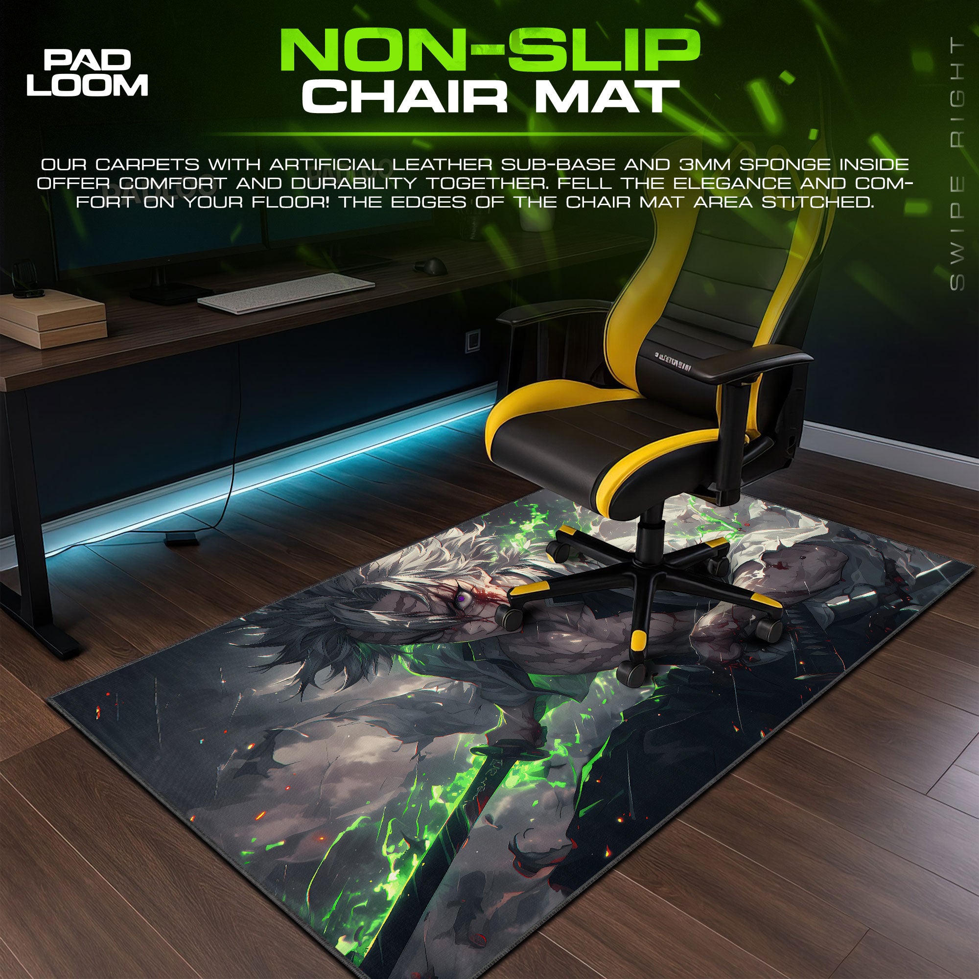 Demon Slayer Sanemi Wind Hashira Mouse Pad – Anime Gaming Desk Mat