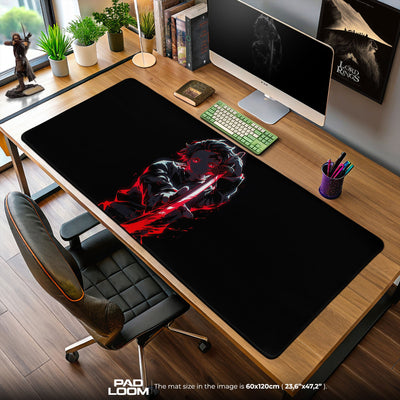 Demon Slayer Tanjiro Mouse Pad – Crimson Blade Gaming Desk Mat