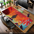 Demon Slayer Tanjiro Flame Horizon Mouse Pad, Anime Desk Mat Padloom