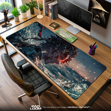 Demon Slayer Tanjiro Kamado Rage Mouse Pad – Anime Gaming Desk Mat