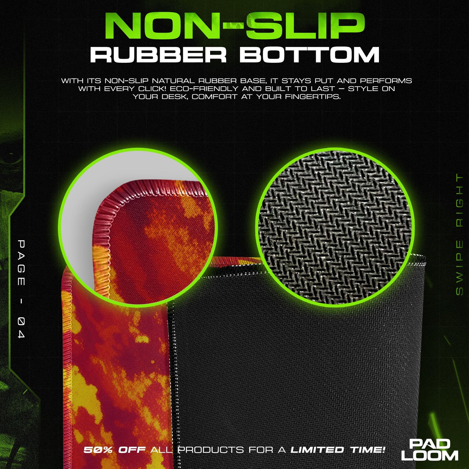 Demon Slayer Zenitsu Sunset Inferno Mouse Pad – Anime Gaming Desk Mat Padloom