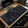 Desert Eagle Blueprint Mouse Pad – gaming desk mat by Padloom