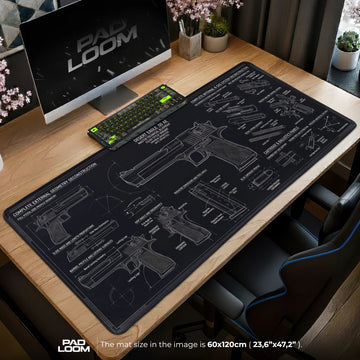Desert Eagle Blueprint Mouse Pad - CS:GO Desk Mat