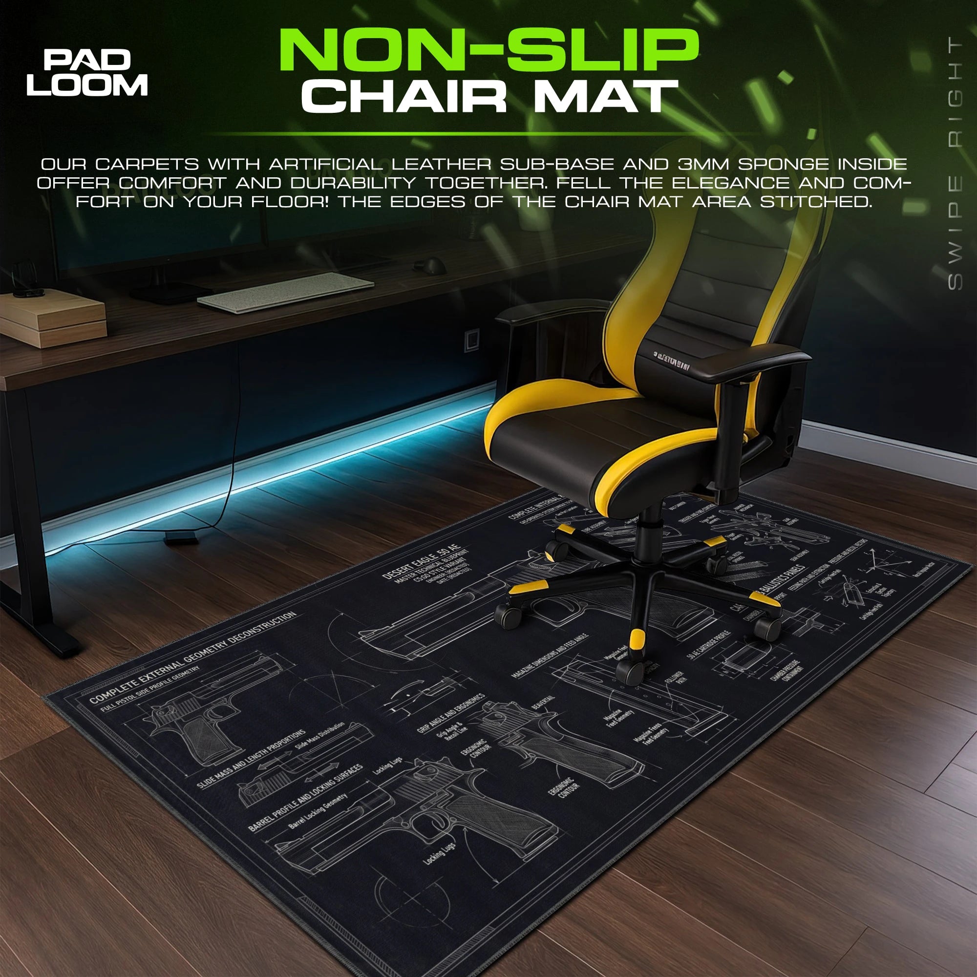Desert Eagle Blueprint Mouse Pad - CS:GO Desk Mat