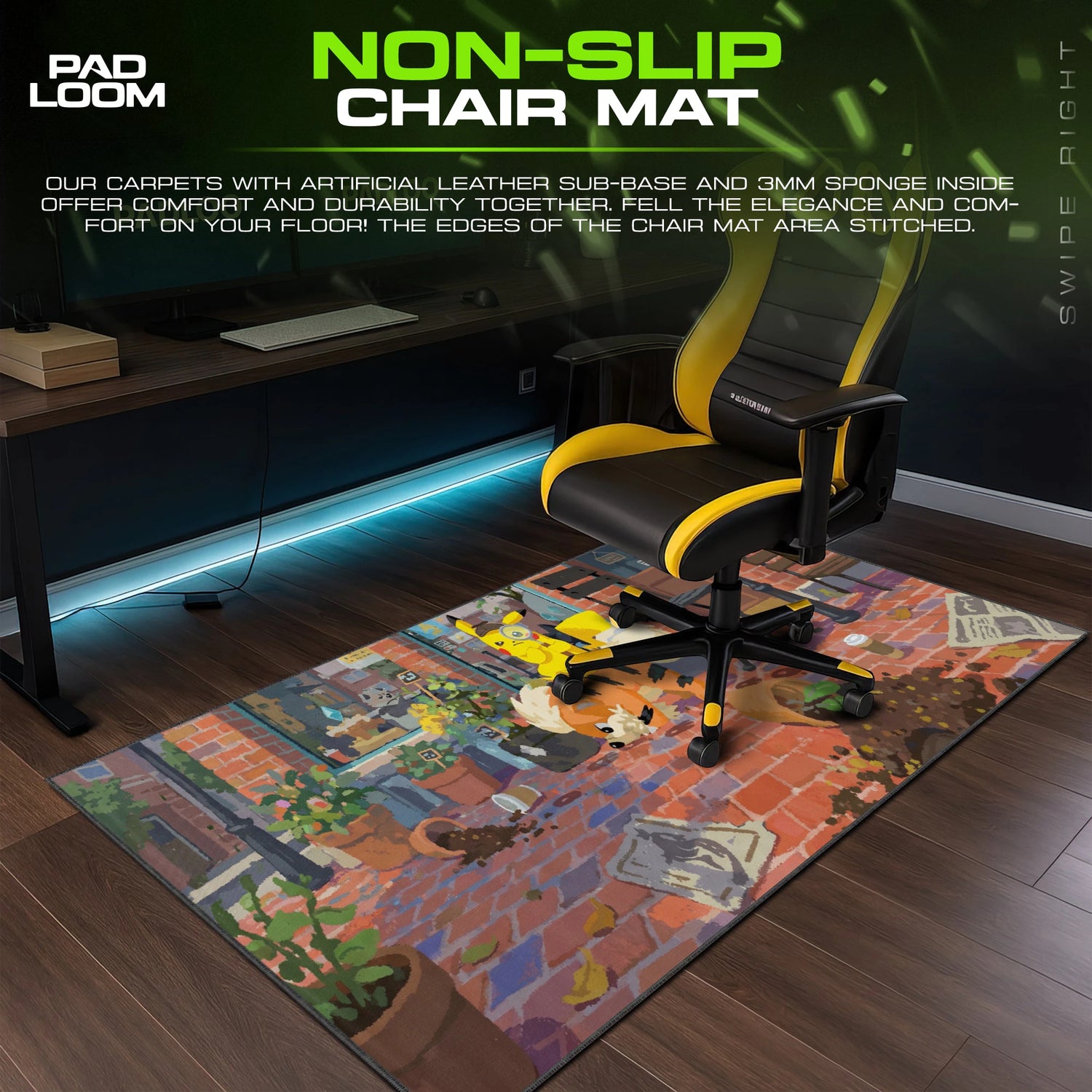 Detective Pikachu Case Mouse Pad - Pokemon Desk Mat