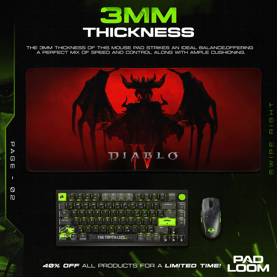 Diablo Lilith Awakens Mouse Pad – Gaming Desk Mat