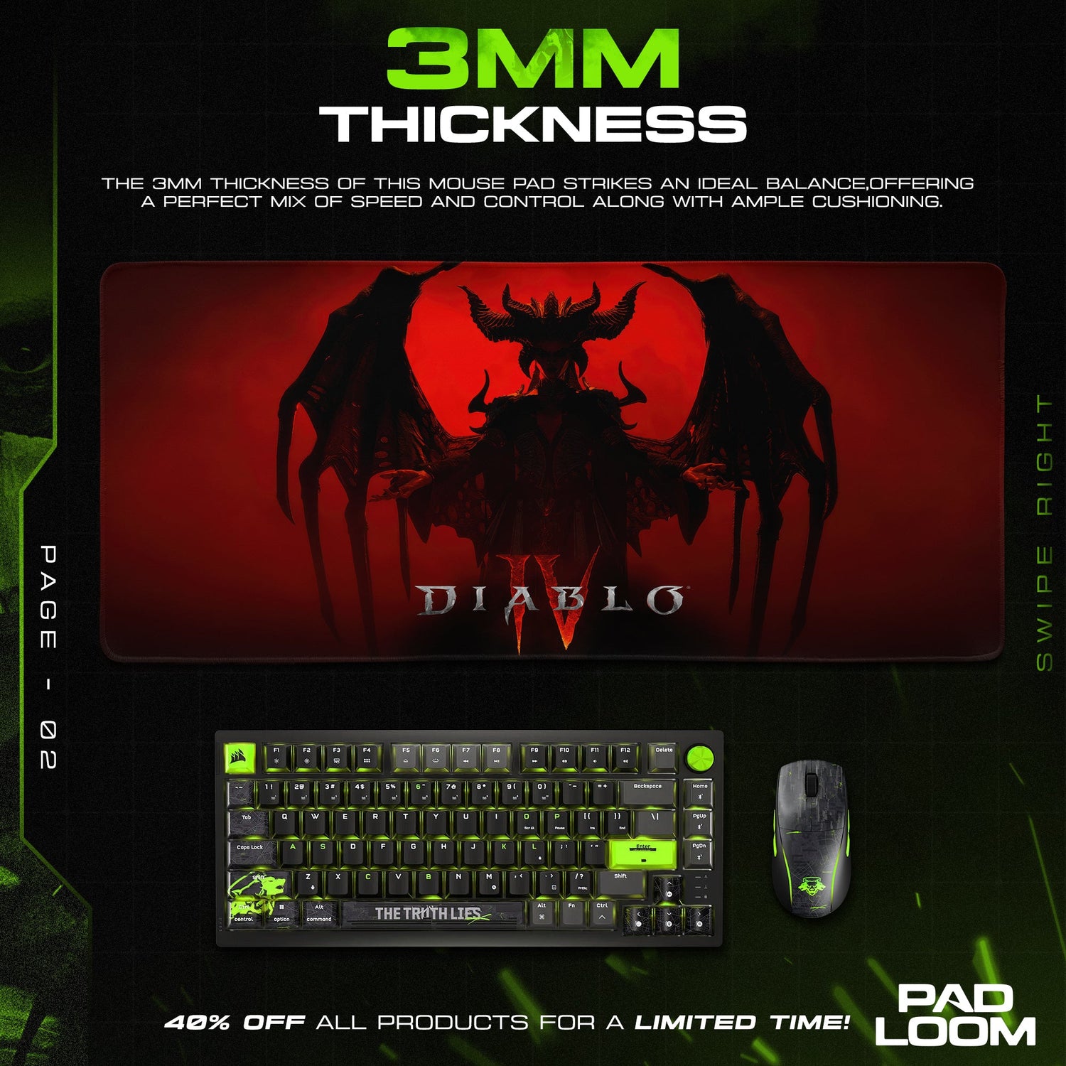 Diablo Lilith Awakens Mouse Pad – Gaming Desk Mat Padloom