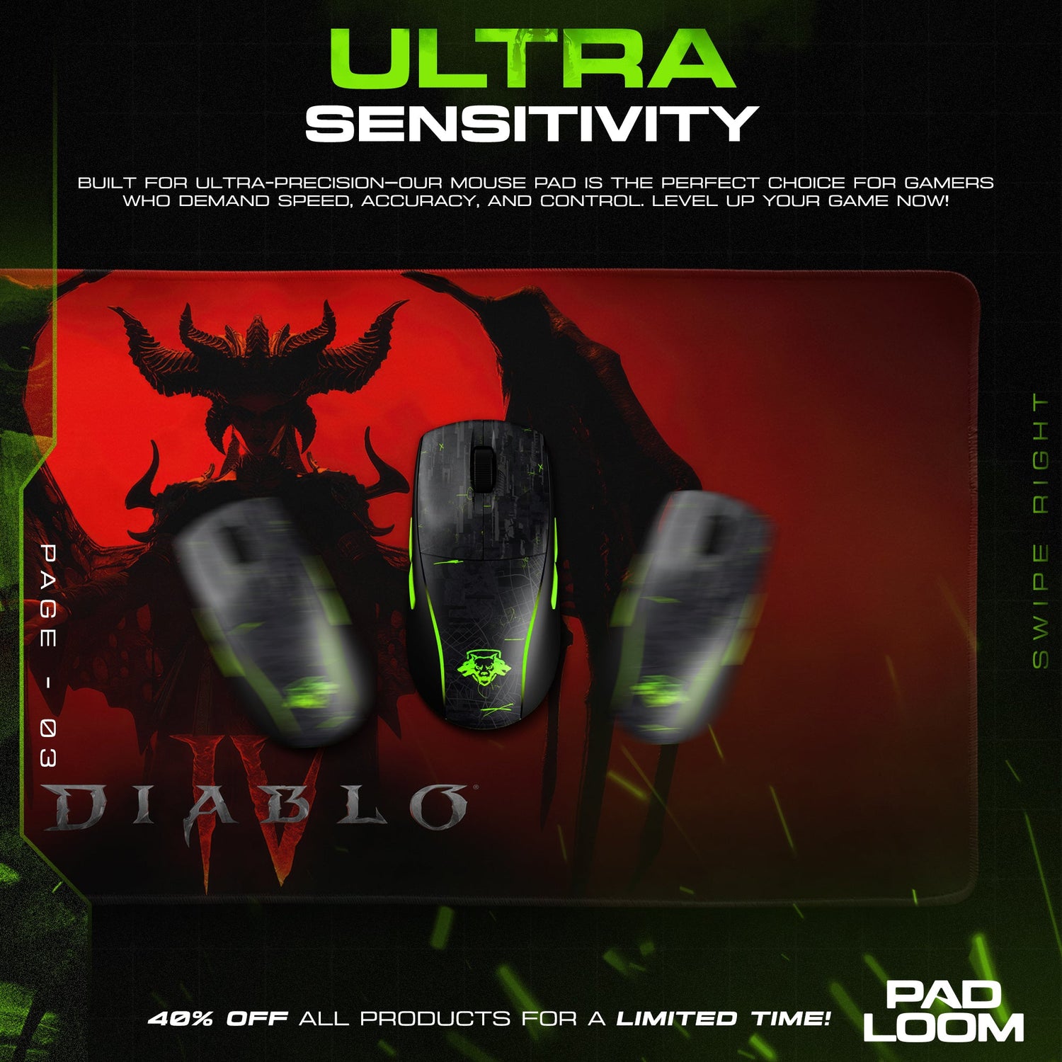 Diablo Lilith Awakens Mouse Pad – Gaming Desk Mat Padloom