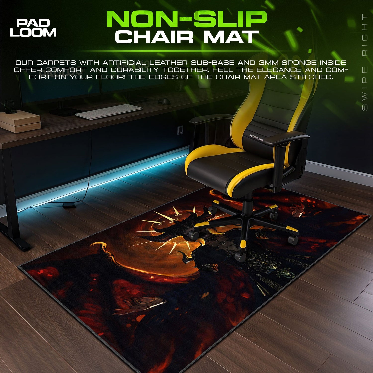 Diablo Mouse Pad, Lilith Inferno Gaming Desk Mat Padloom