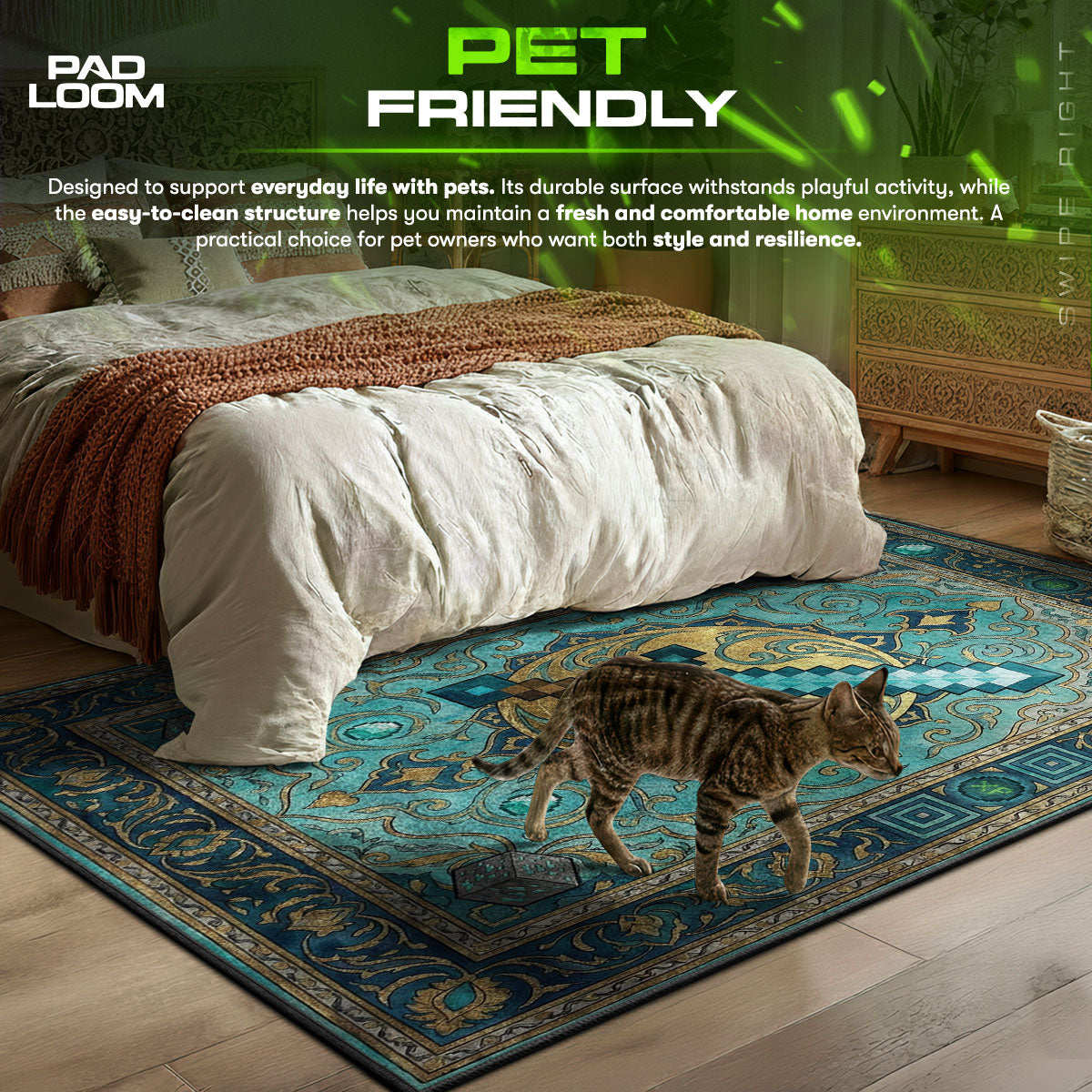 Diamond Sword Royal Rug - Minecraft Chair Mat