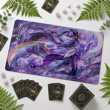 Diana Astral Riftbound TCG playmat – zone-free full-art League of Legends game mat