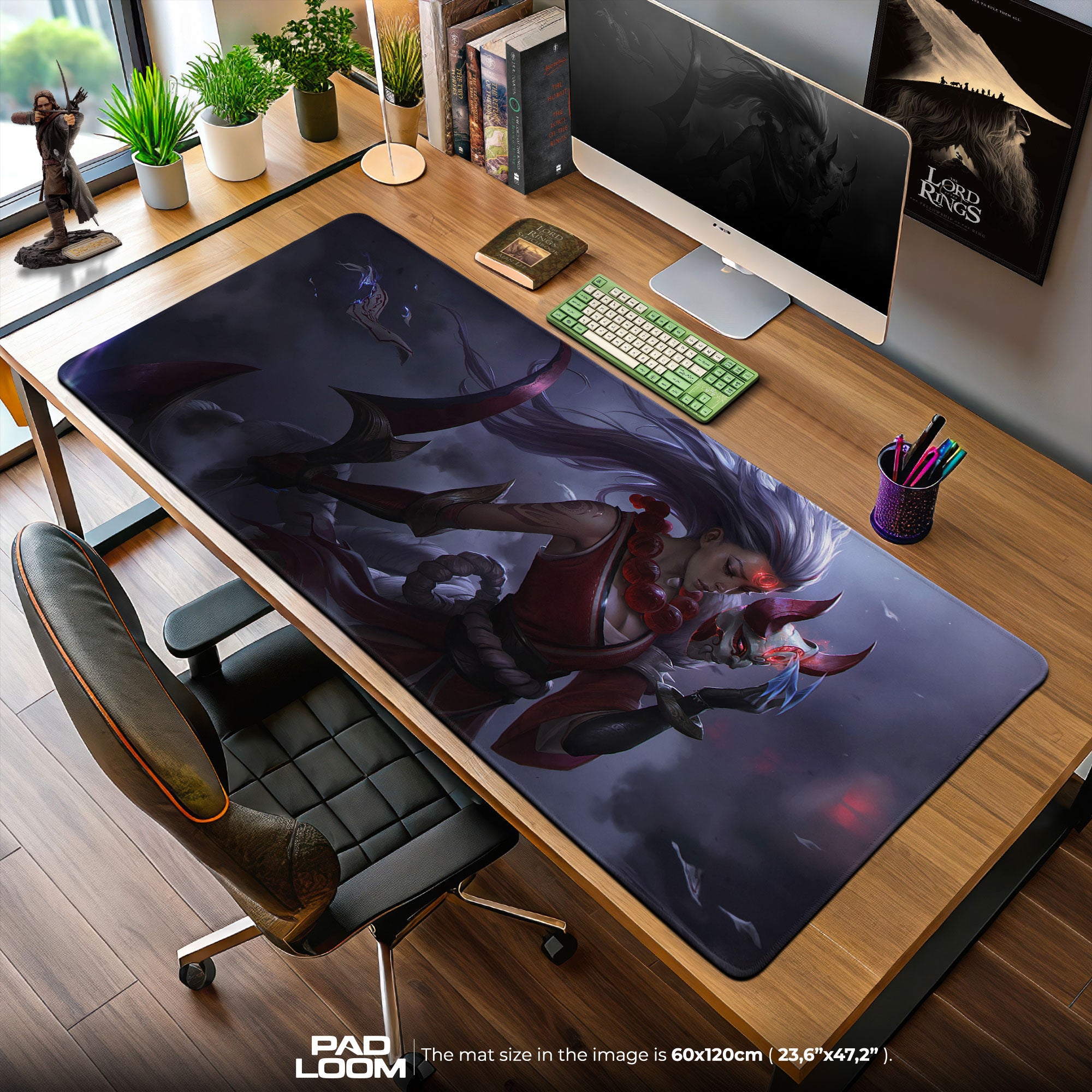 Diana Blood Moon Mouse Pad, League of Legends Gaming Desk Mat