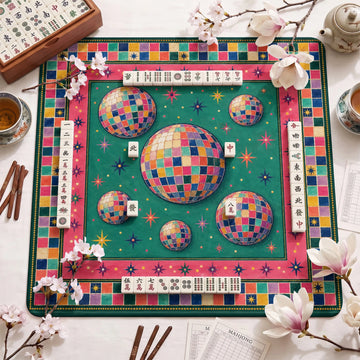 Disco Ball Mahjong Mat - Mah Jongg Table Mat