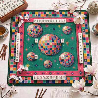 Disco Ball Mahjong-Matte - Mah-Jongg Tischmatte