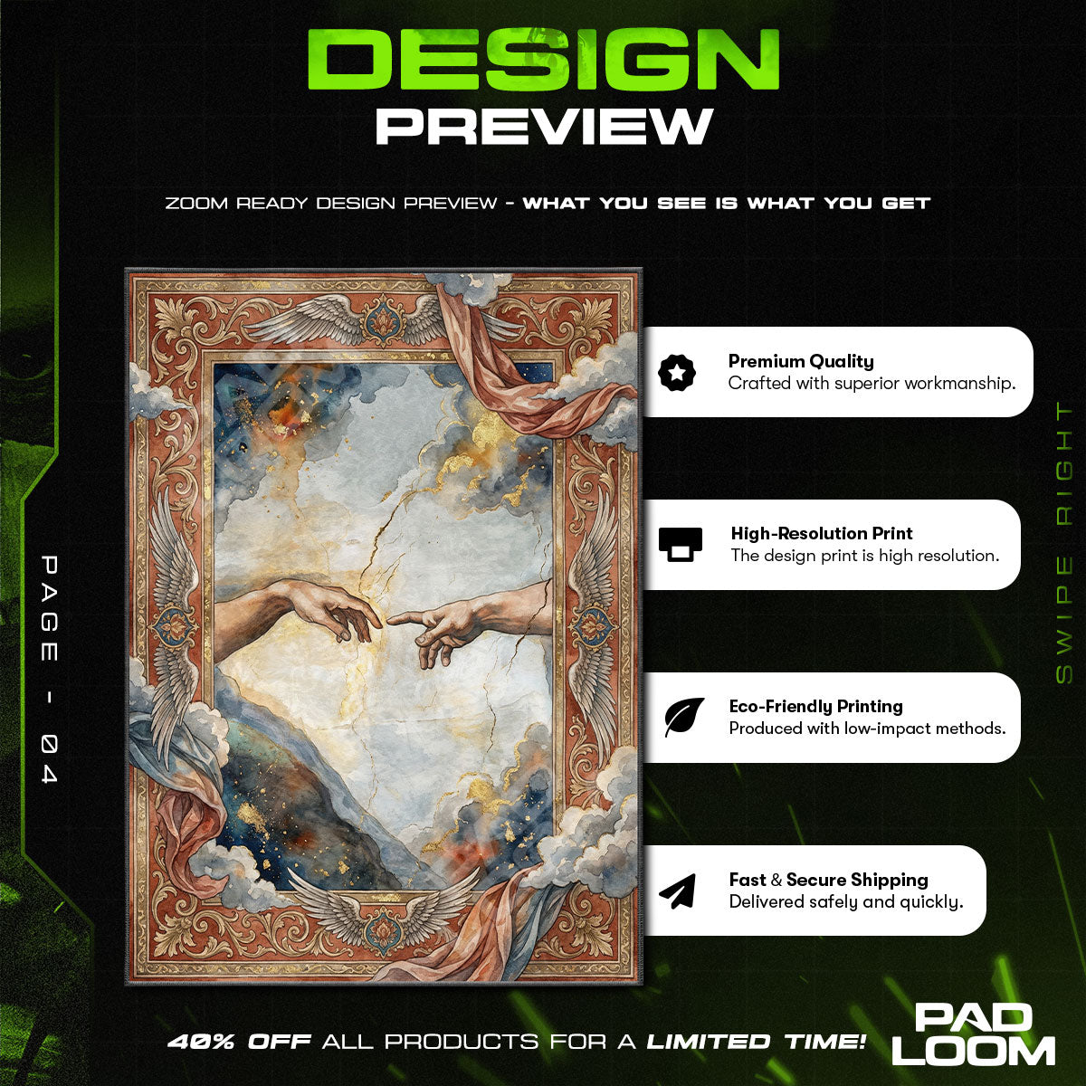 Divine Touch Renaissance Fresco Area rug — main product view