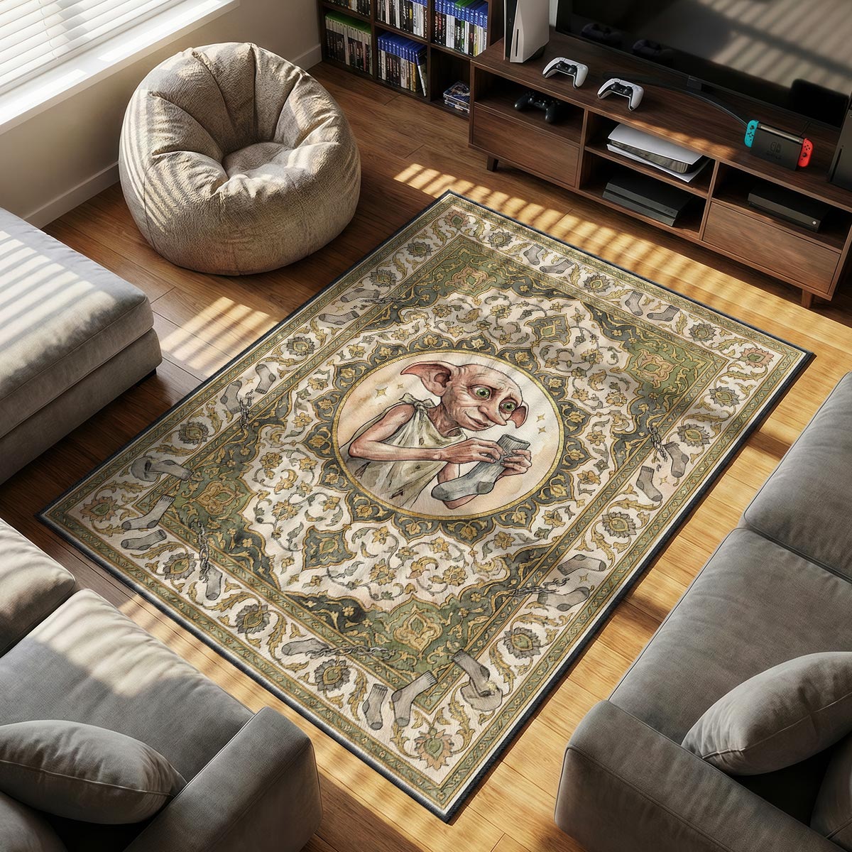 Dobby Free themed area rug for Vintage fans
