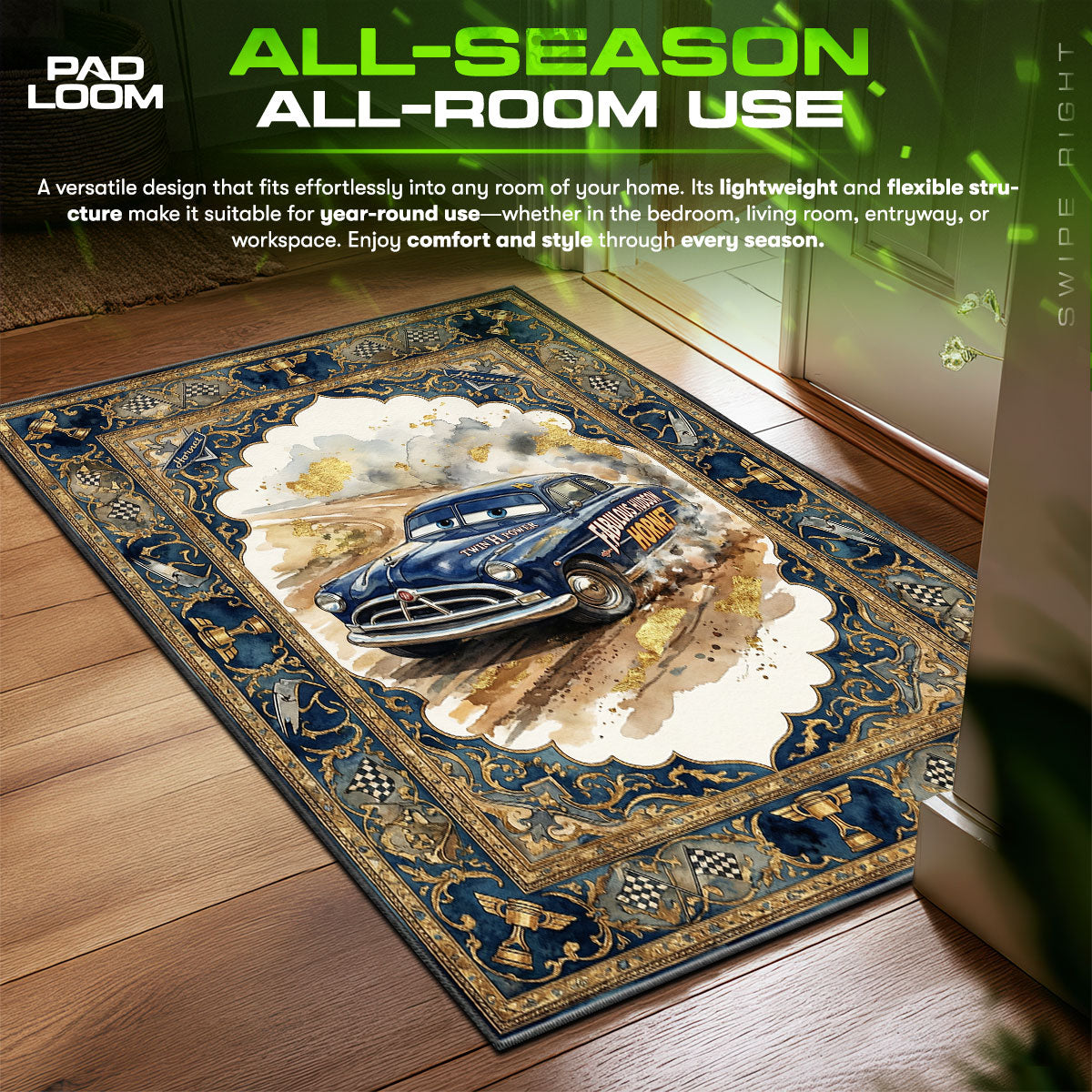 Detailed close-up of Doc rug pattern