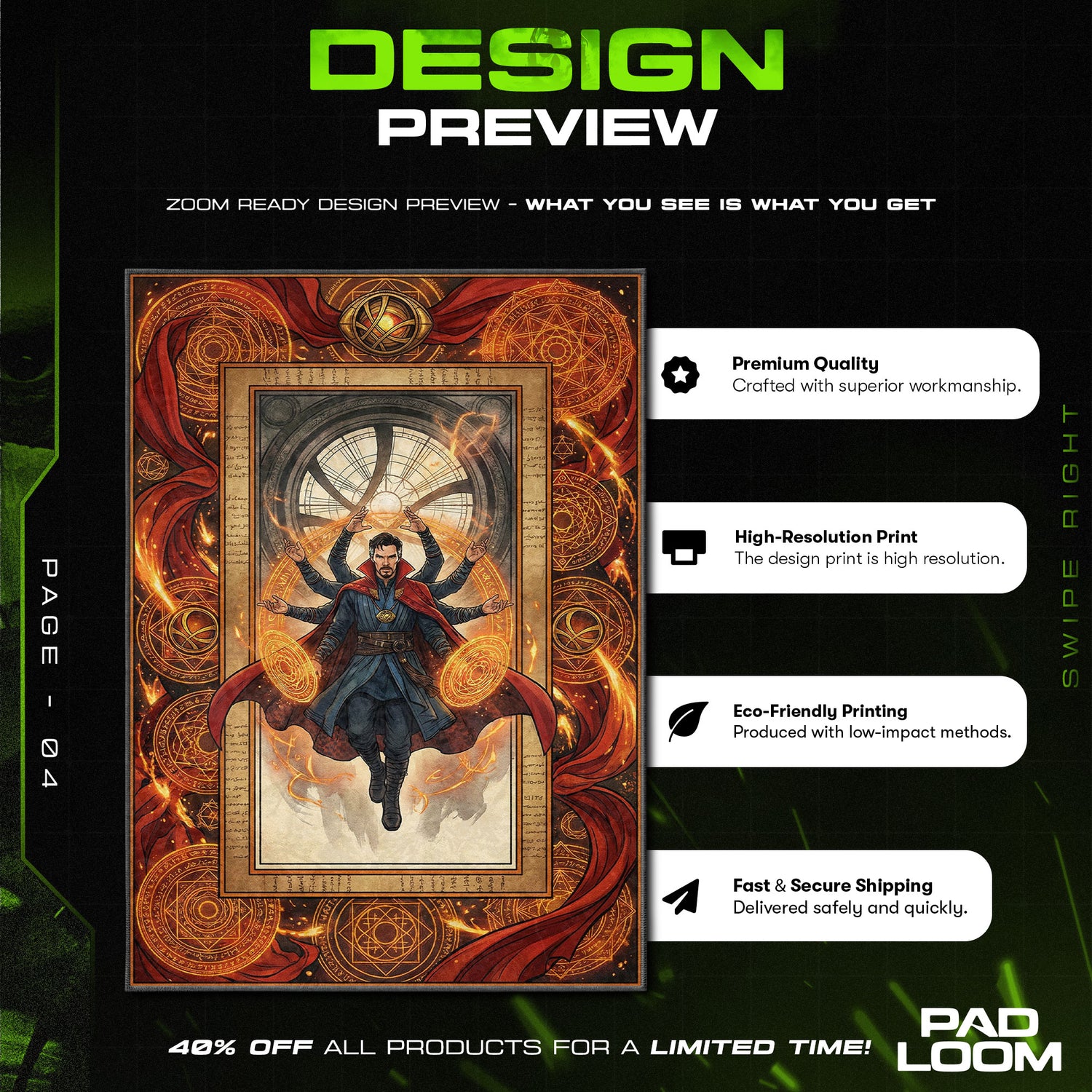 Doctor Strange Mystic Arts Rug - Marvel Chair Mat