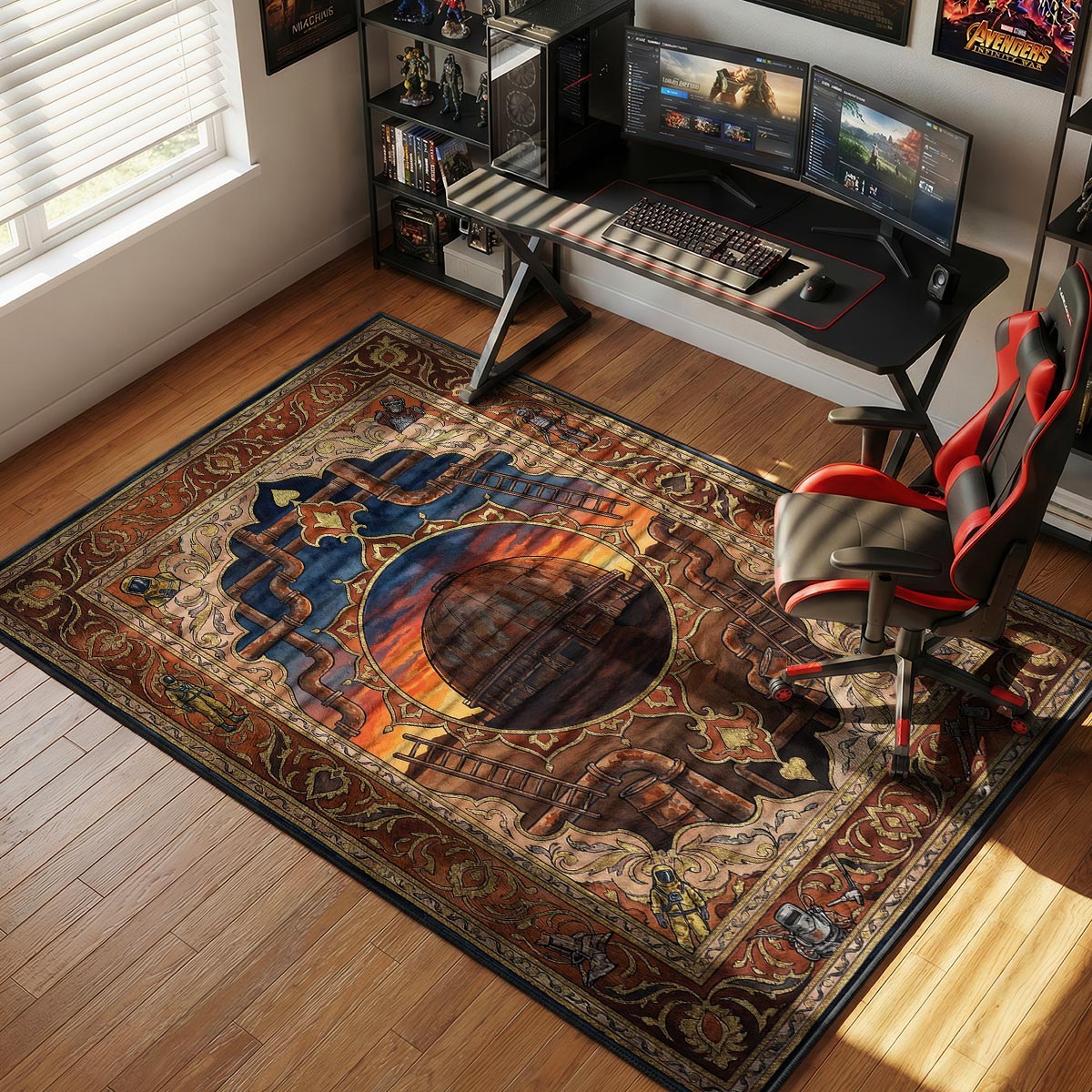 The Dome Monument Rug - Rust Chair Mat