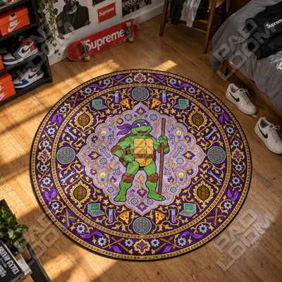 Donatello Medallion Round Rug - TMNT Chair Mat