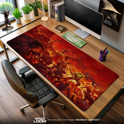 Doom Mouse Pad, Hell Horde Gamer Desk Mat