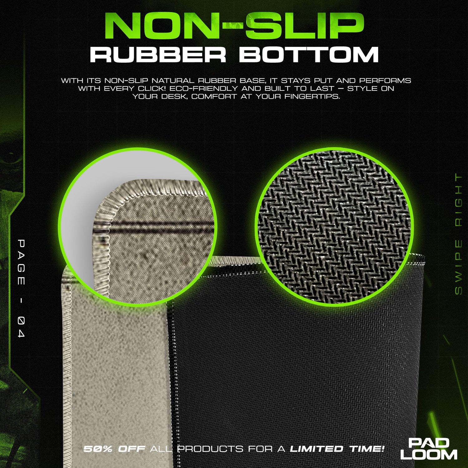 Doom Mouse Pad, Hell Sigil Gamer Desk Mat Padloom