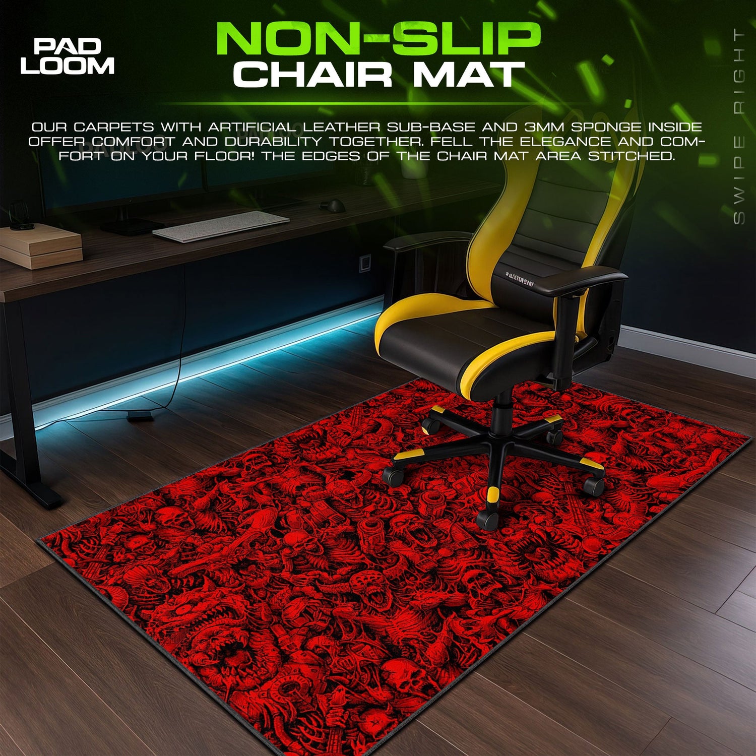 Doom Mouse Pad, Hellspawn Horde Gamer Desk Mat Padloom