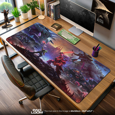 Doom Mouse Pad, Infernal Showdown Gamer Desk Mat