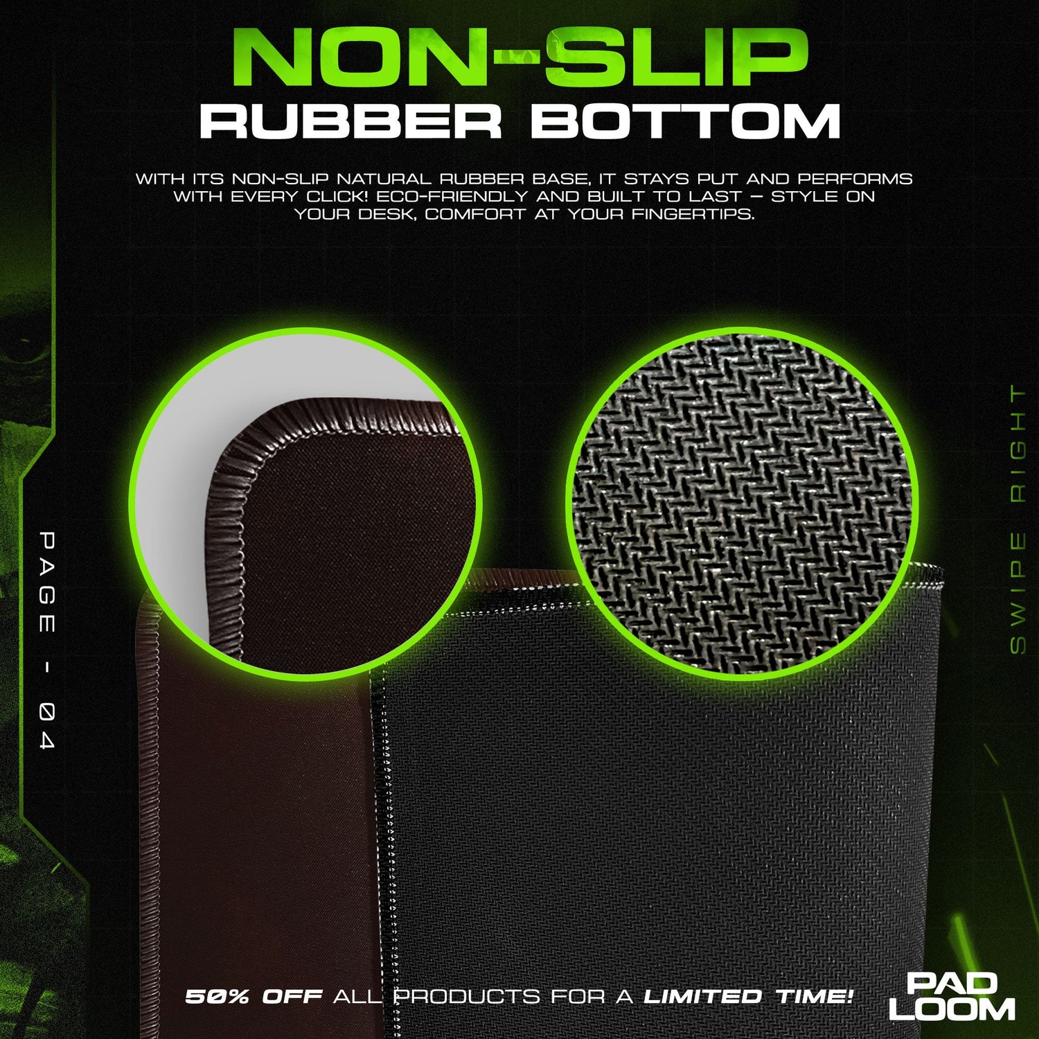 Doom Mouse Pad, Slayer Onslaught Gamer Desk Mat Padloom