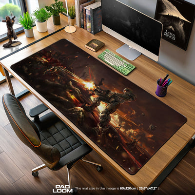 Doom Mouse Pad, Slayer Onslaught Gamer Desk Mat