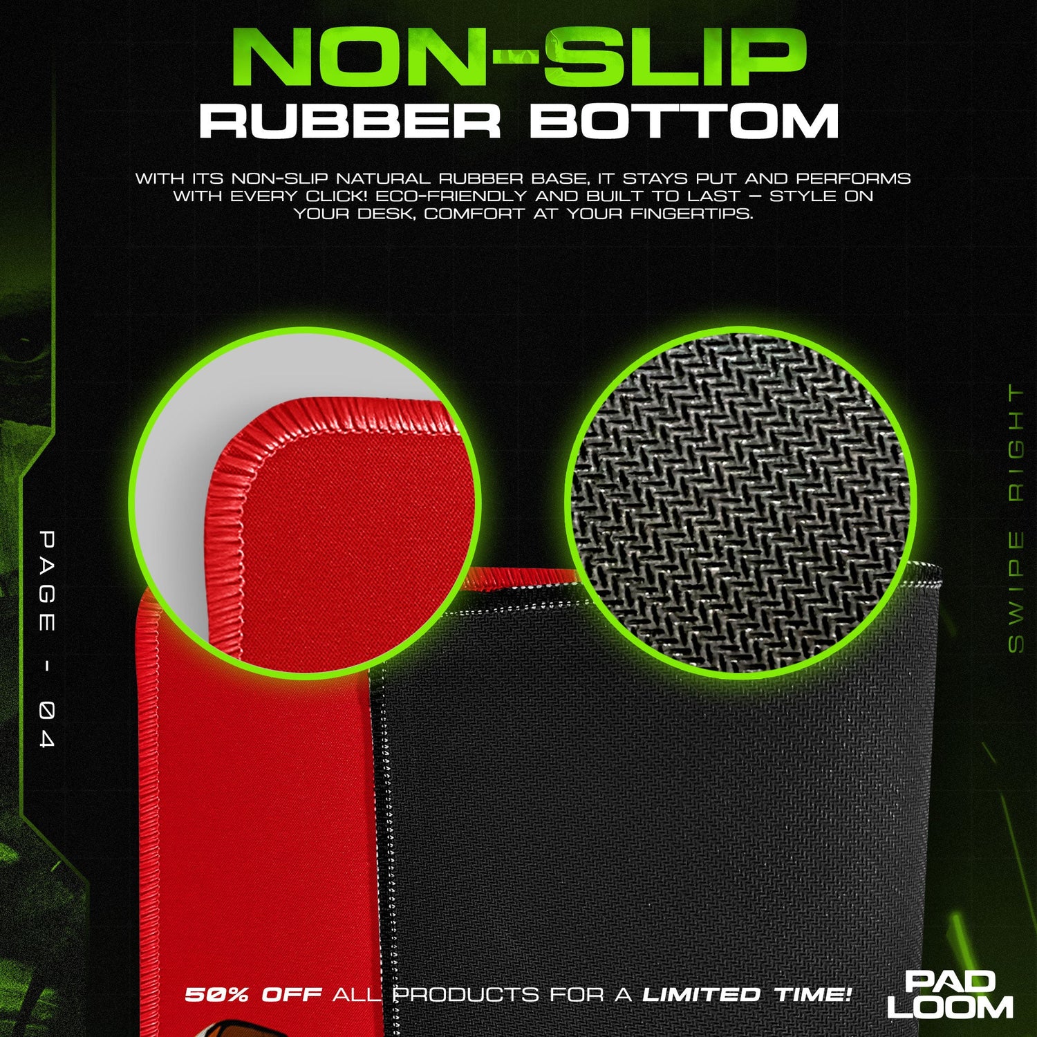 Doom Mouse Pad, Slayer Retro Art Gamer Desk Mat Padloom