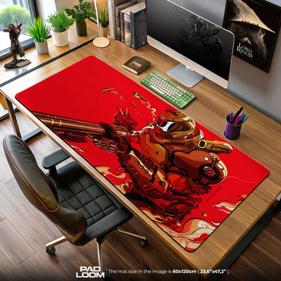 Doom Mouse Pad, Slayer Retro Art Gamer Desk Mat