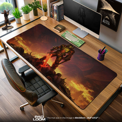 Doom Mouse Pad, Slayer Victory Gamer Desk Mat