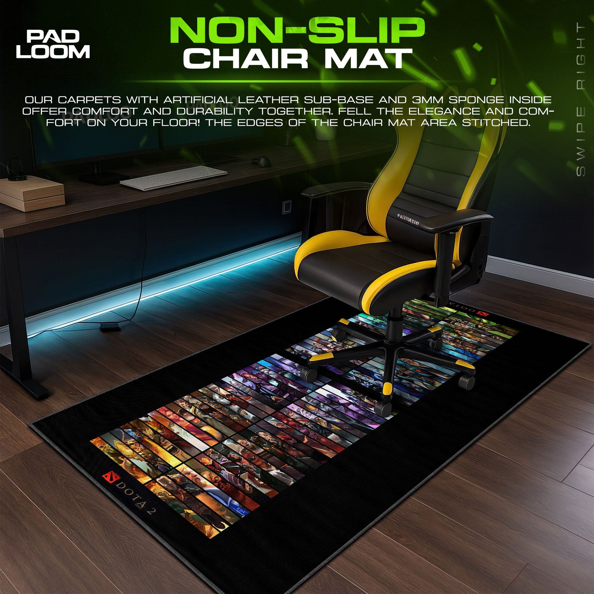 Dota 2 Heroes Mouse Pad - Battle Arena Gaming Desk Mat Padloom