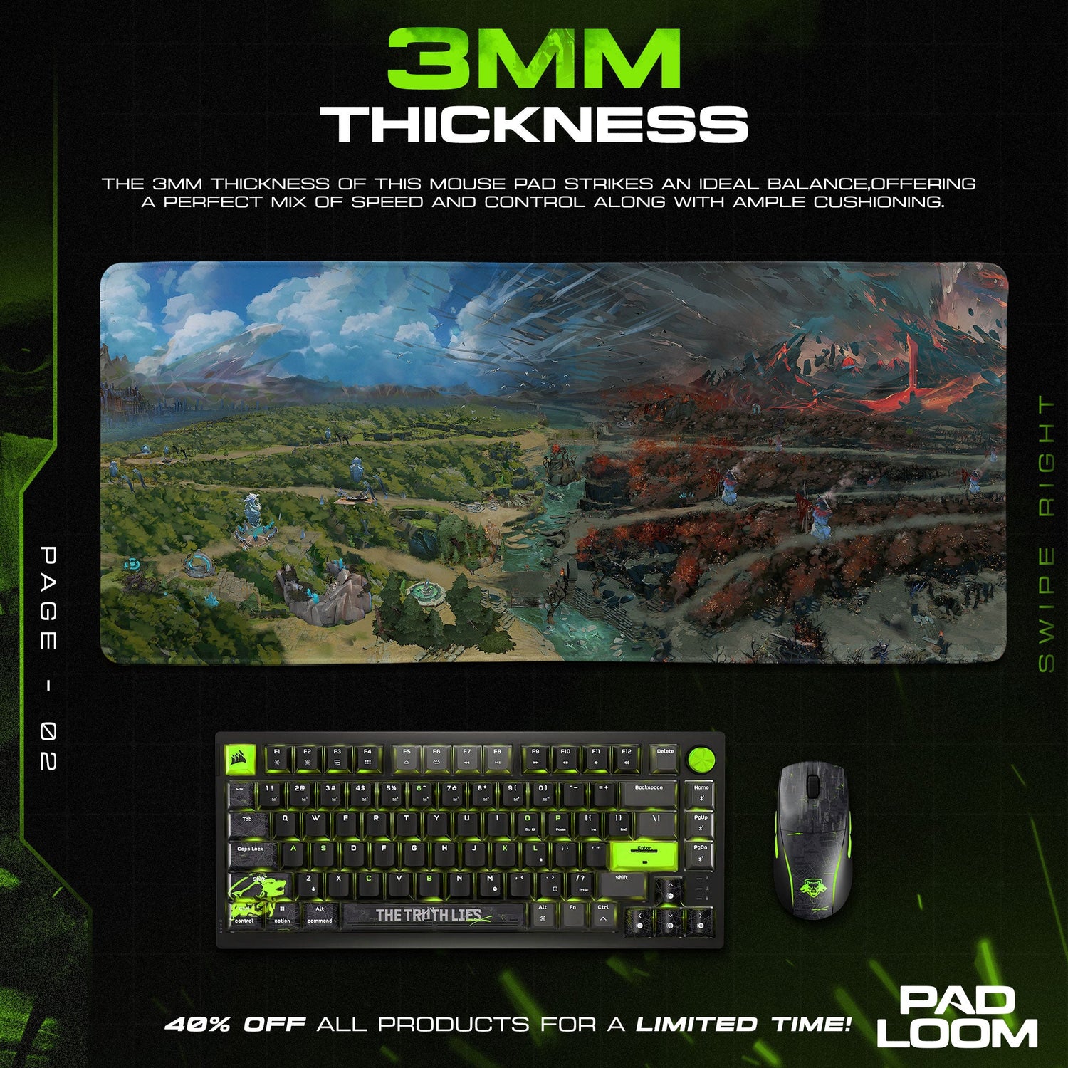 Dota 2 Map Mouse Pad, Radiant vs Dire Gaming Desk Mat Padloom