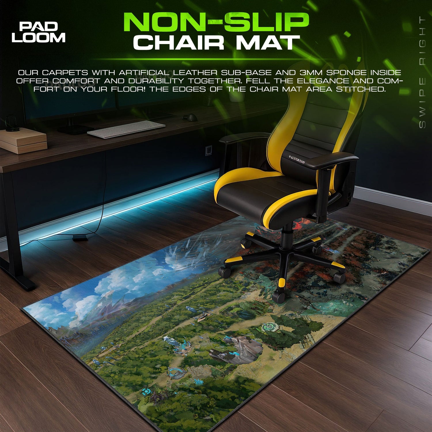 Dota 2 Map Mouse Pad, Radiant vs Dire Gaming Desk Mat Padloom
