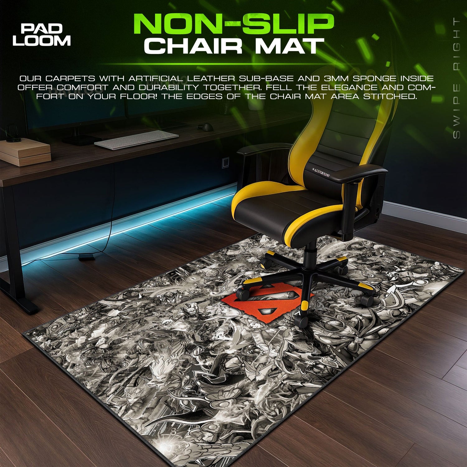 Dota 2 Mouse Pad – Hero Collage Extended Gaming Desk Mat Padloom